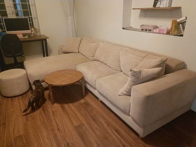 Thanh lý sofa nỉ chữ L. Mua bán Bàn ghế tại Quận Hoàng Mai Hà Nội được đăng bởi DangTuyetThoa