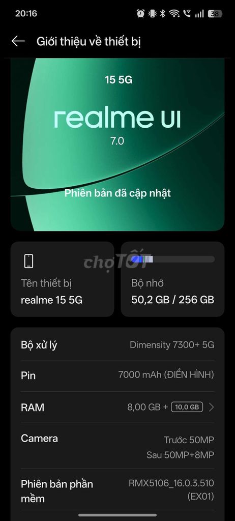 Realme 15 5G 256GB. Mua bán Điện thoại tại Quận Ninh Kiều Cần Thơ được đăng bởi sodakem hình 1