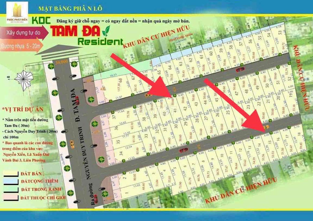 Bán 2 Nền Đất Đường Tam Đa, Cách Chợ Long Trường 250M