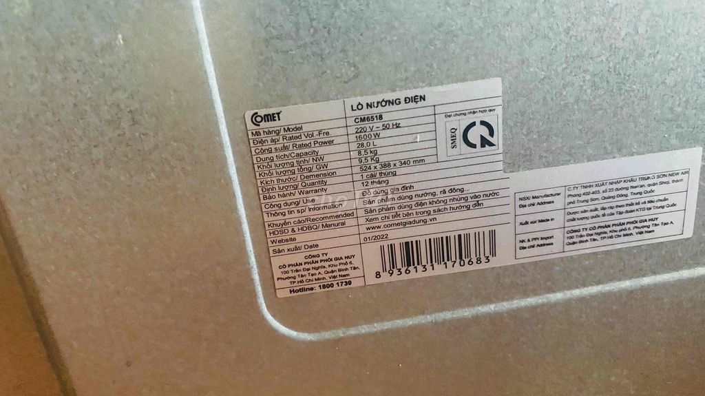 Lò nướng điện Comet CM6518 28L Đen 1600W. Mua bán Bếp, lò, đồ điện nhà bếp tại Quận Bình Thuỷ Cần Thơ được đăng bởi Bích Nguyễn hình 1
