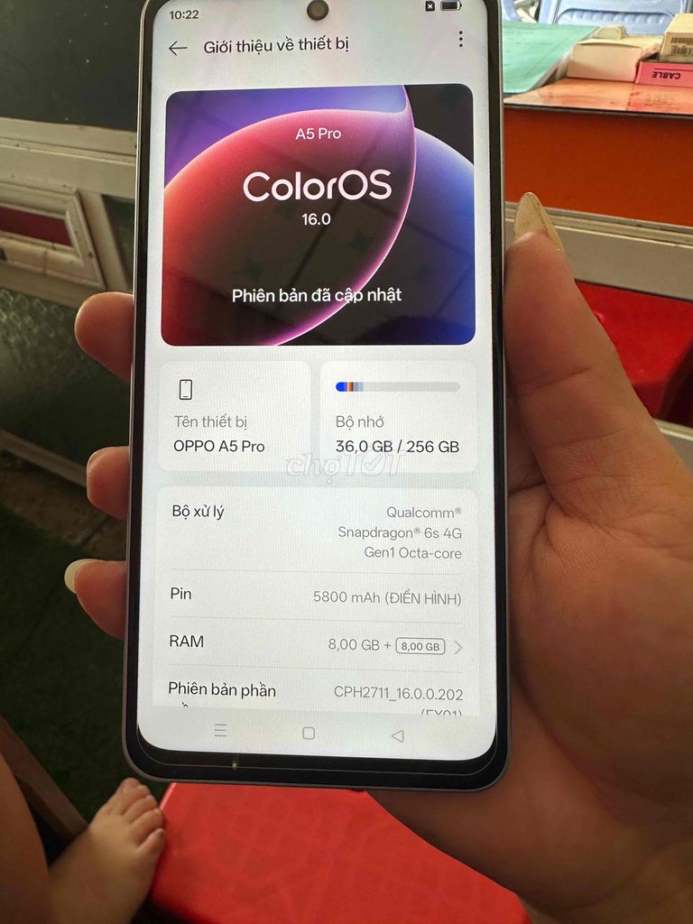 OPPO A5 Pro 256GB Xanh dương. Mua bán Điện thoại tại Thị xã Bến Cát Bình Dương được đăng bởi Cầm Đồ Anh Phát hình 1