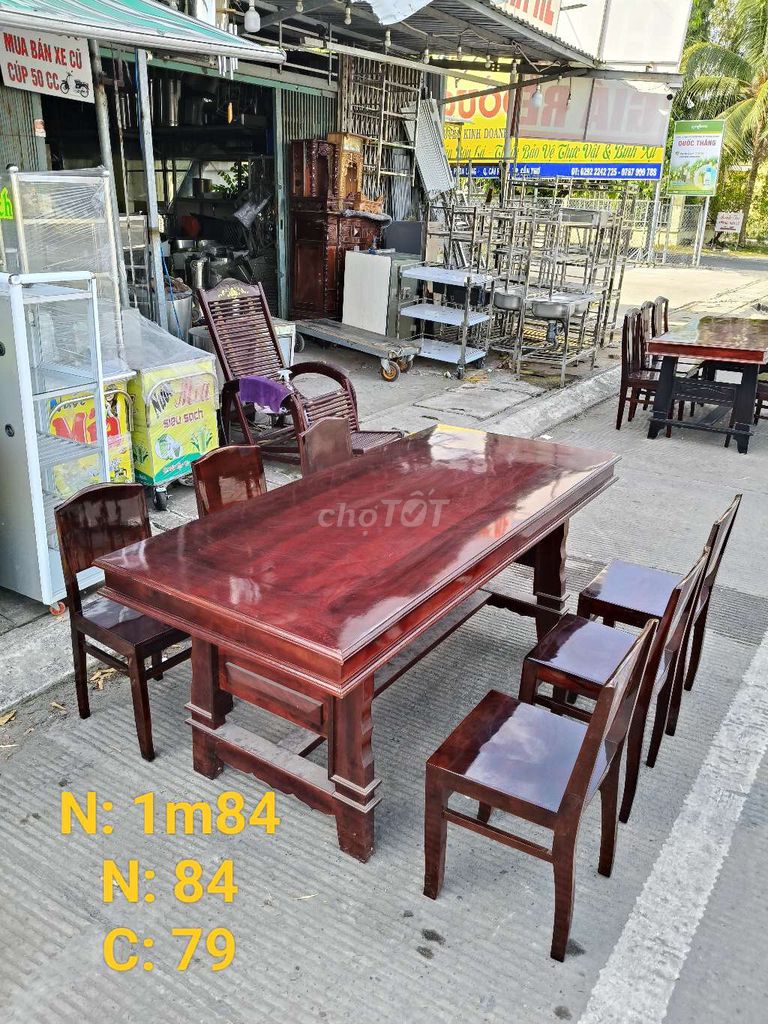 Bàn ăn Gỗ Nâu đỏ 1.6m x 80cm. Mua bán Bàn ghế tại Quận Cái Răng Cần Thơ được đăng bởi Nguyễn Minh Trí  hình 1