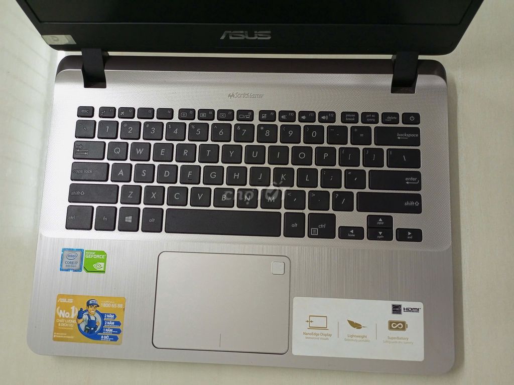 ASUS CPU i7-8550U, RAM 8GB, SSD 256GB, 14inch