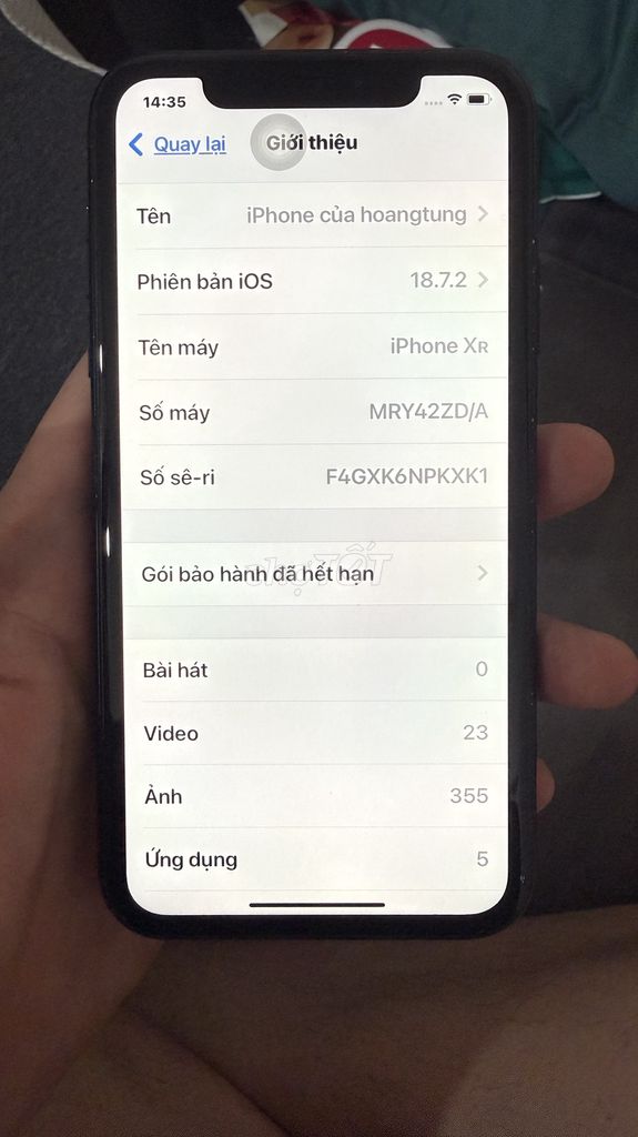 Apple iPhone XR 64GB Đen dính Icloud vẫn dùng bt. Mua bán Điện thoại tại Quận Đống Đa Hà Nội được đăng bởi Hoàng Quốc Tuấn hình 1