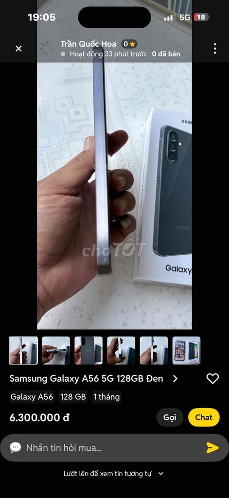 Samsung Galaxy A56 5G 128GB Đen Đã sử dụng. Mua bán Điện thoại tại Quận 12 Tp Hồ Chí Minh được đăng bởi Chiến Phạm hình 1