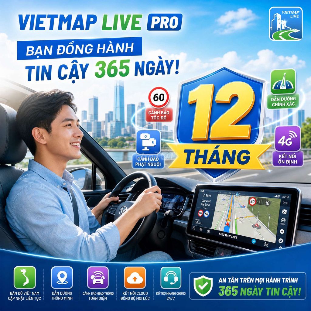 Phần mềm dẫn đường AI-Vietmap LIVE Pro 12 tháng. Dịch vụ tại Quận Liên Chiểu Đà Nẵng được đăng bởi LukeHuynh hình 1