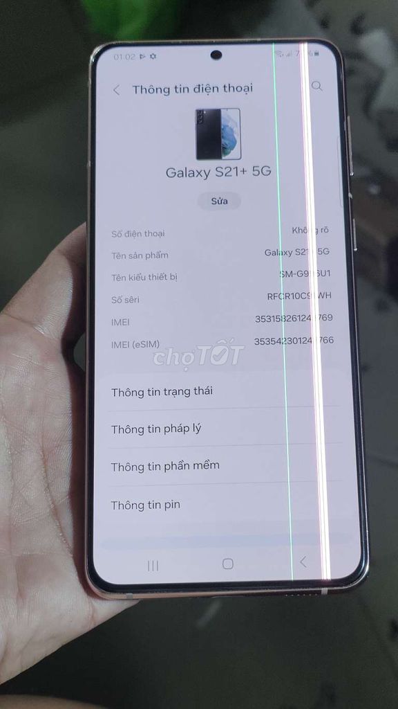 S21plus Mỹ 2 sim main zin full cn màn chữa cháy ok
