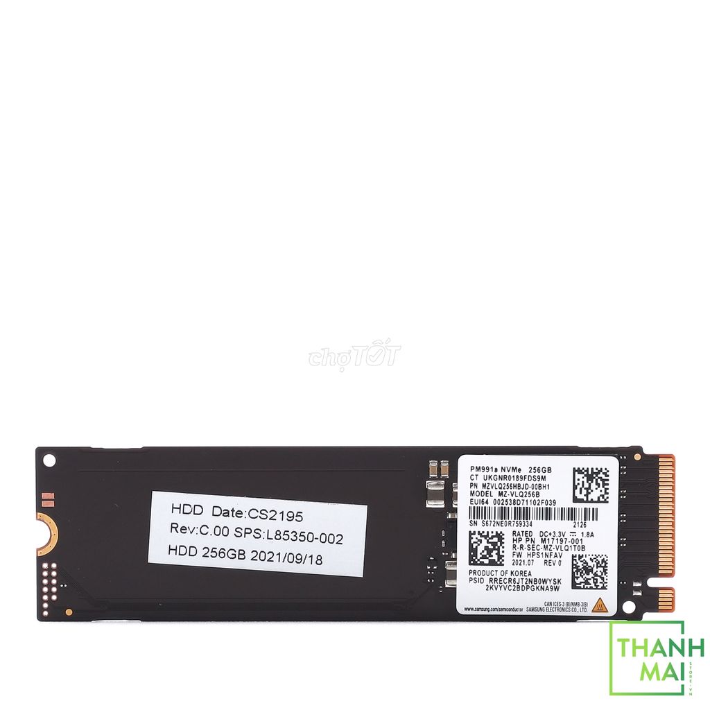 Ổ cứng SSD SAMSUNG 256GB M.2 2280 NVME PCIE 3.0 X4