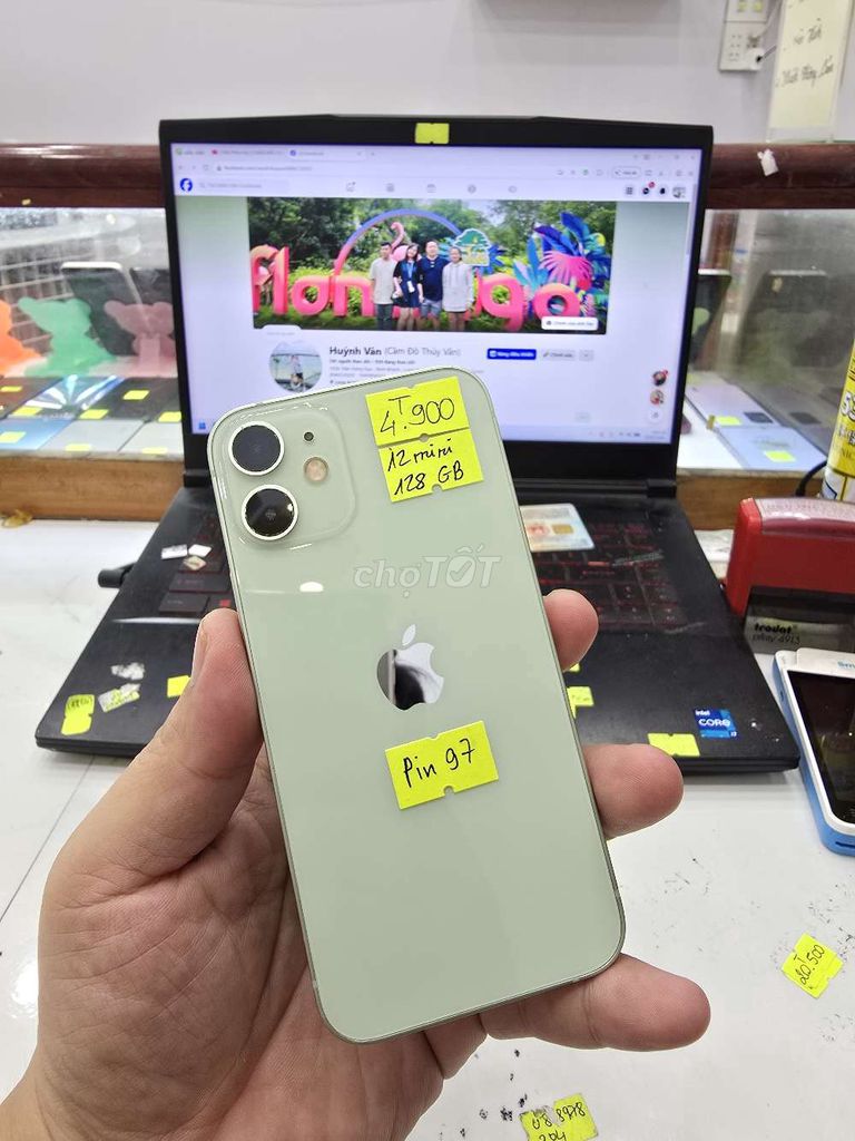 Apple iPhone 12 Mini 128GB Xanh . Mua bán Điện thoại tại Thành phố Long Xuyên An Giang được đăng bởi Facebook Cầm Đồ Thúy Vân hình 1