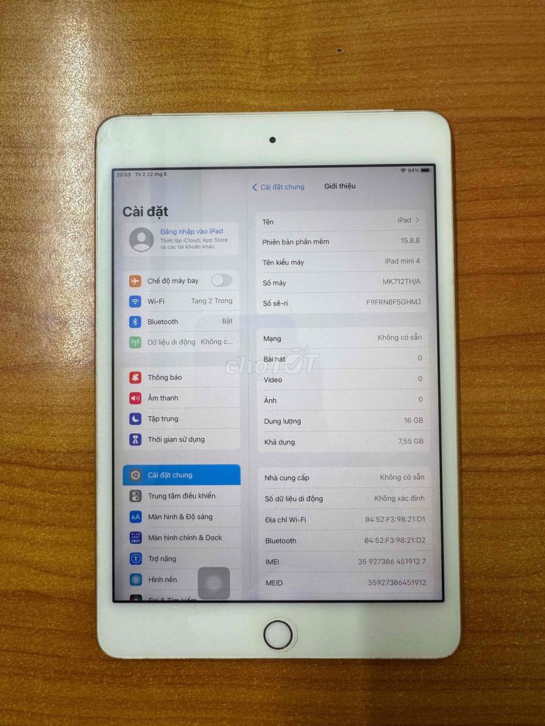 Apple iPad mini 4 Wifi + 4G 16GB Vàng gold. Mua bán Máy tính bảng tại Quận Hà Đông Hà Nội được đăng bởi Sơn hình 1