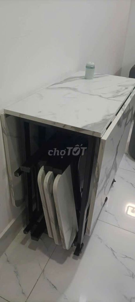 bàn ăn mặt gỗ gấp gấp gọn chân sắt . Mua bán Bàn ghế tại Quận Bình Thạnh Tp Hồ Chí Minh được đăng bởi Mẹ Shu hình 1