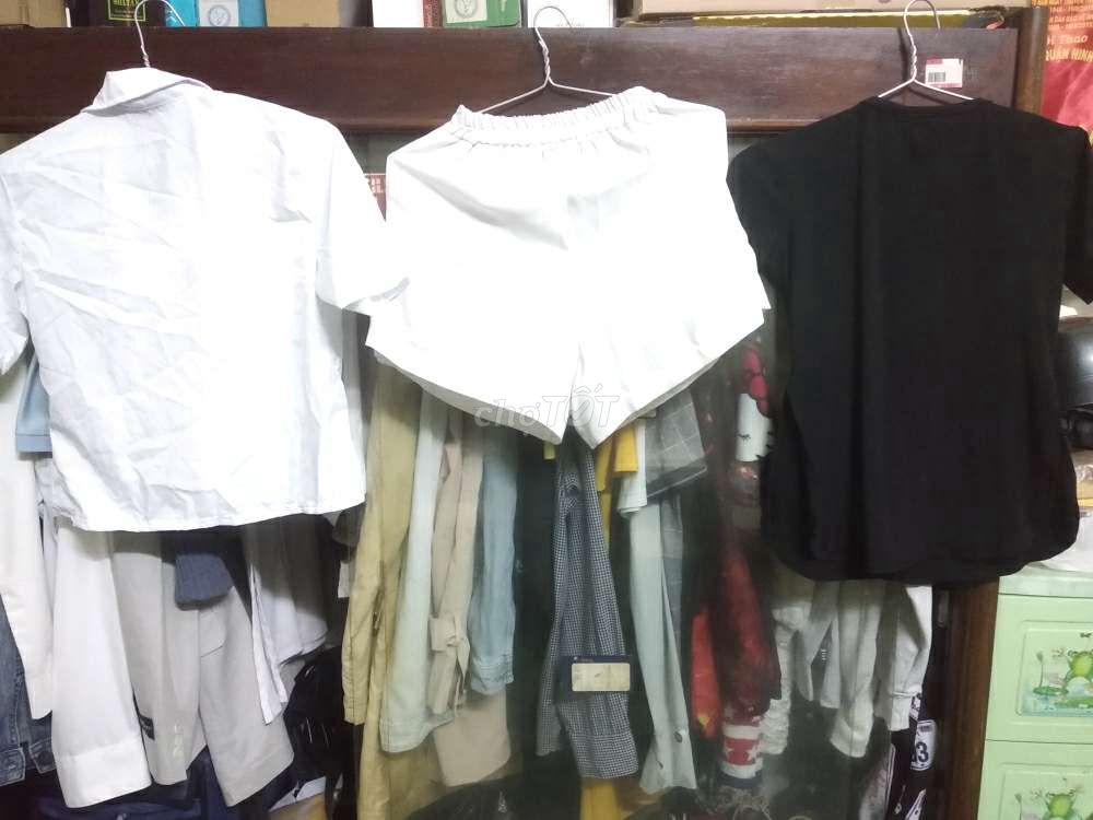 Combo 3m cho bé gái: short và áo phông trắng+thun. Mua bán Mẹ và bé tại Quận Ninh Kiều Cần Thơ được đăng bởi Tứ Quí hình 2