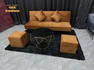 Ghế - giường - sofa bed vải nhung miễn ship giá rẻ