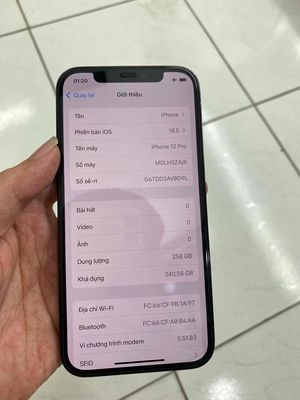 iphone 12 pro 256g Zin (2 sim vật lí) Pin 100%. Mua bán Điện thoại tại Quận Cầu Giấy Hà Nội được đăng bởi thành