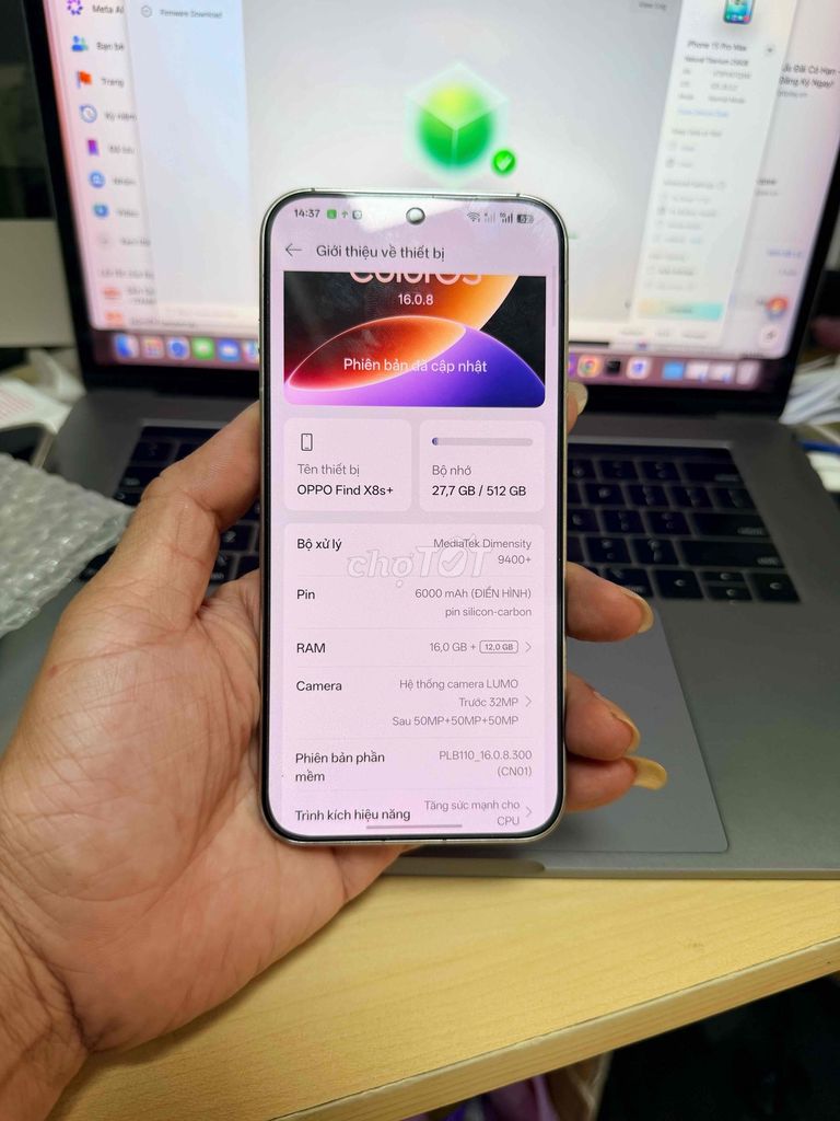 Oppo Find X8s Plus 16GB 512GB Trắng 99% nguyên zin. Mua bán Điện thoại tại Quận 6 Tp Hồ Chí Minh được đăng bởi Chuyên mua bán điện thoại laptop hình 1