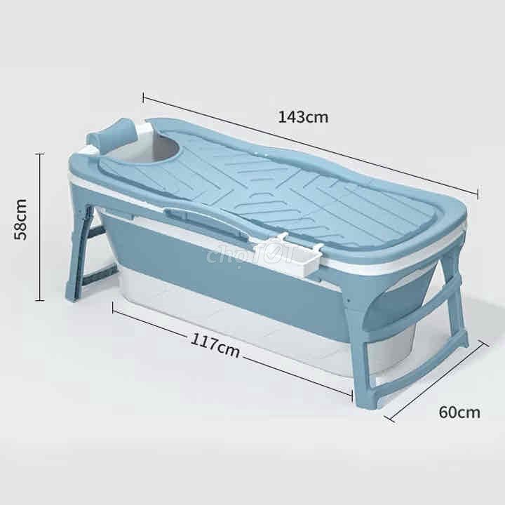 Bồn tắm gấp gọn nhựa Xanh trắng. Mua bán Thiết bị vệ sinh, nhà tắm tại Quận Nam Từ Liêm Hà Nội được đăng bởi Đinh Dung hình 1