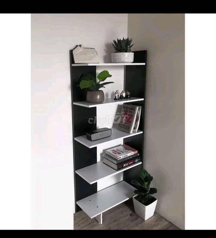Kệ gỗ hiện đại Đen trắng. Mua bán Tủ, kệ gia đình tại Thành phố Thuận An Bình Dương được đăng bởi Sang Son hình 1