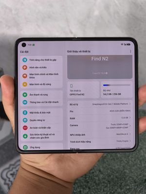 Oppo Find N2 12/256GB. Mua bán Điện thoại tại Thành phố Phan Thiết Bình Thuận được đăng bởi Đức Quy