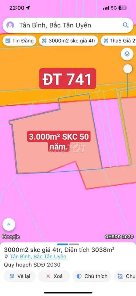 Đất SKC sản xuất kinh doanh đường ĐT-741 full 50 năm 3.000m2 giá rẻ. Mua bán Đất tại Huyện Bắc Tân Uyên Bình Dương được đăng bởi Thịnh Phát hình 5