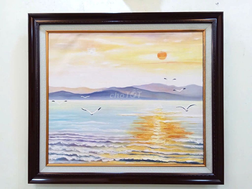 Tranh sơn dầu Chim hải âu 95x83 cm. Mua bán Đồ sưu tầm, đồ cổ tại Quận Hoàng Mai Hà Nội được đăng bởi Mai Xuân Tình hình 1