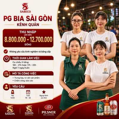 NHÂN VIÊN CHĂM SÓC ĐIỂM BÁN (ca tối 5 tiếng)