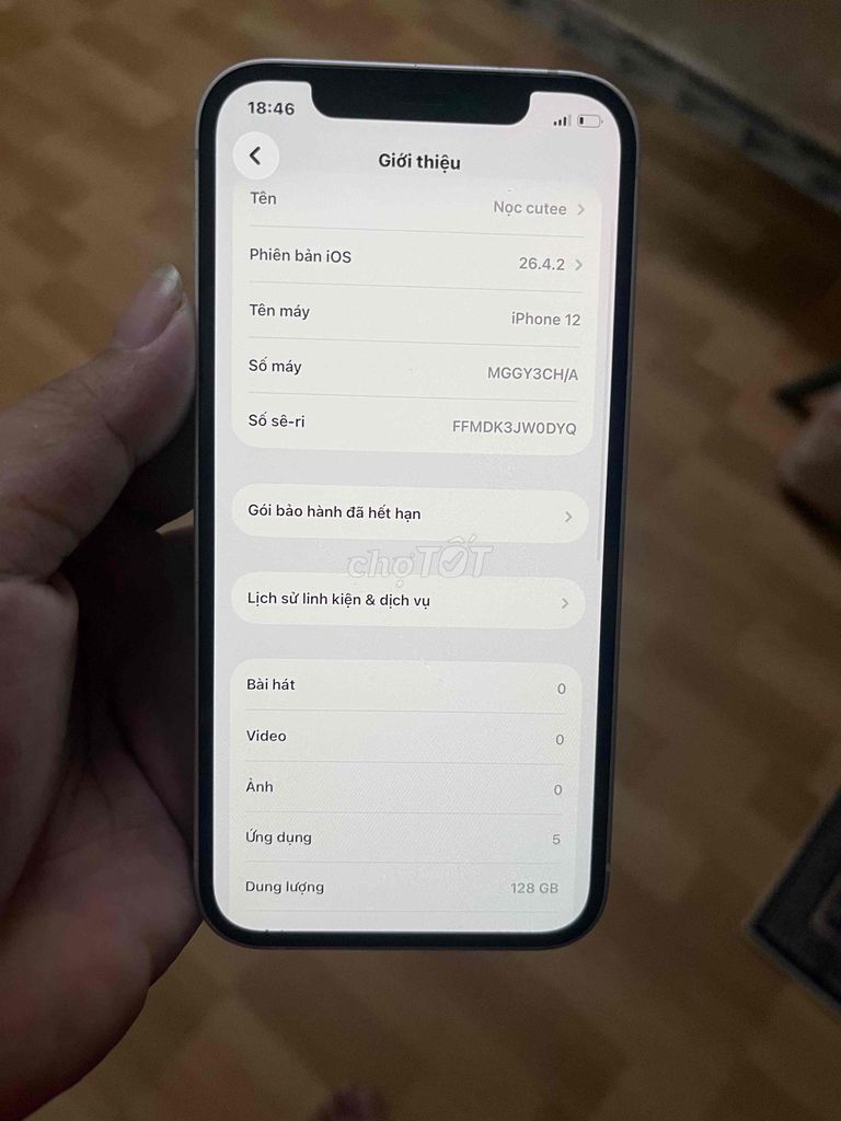 iPhone 12 128GB Trắng. Mua bán Điện thoại tại Thị xã Bến Cát Bình Dương được đăng bởi Vũ tuấn hình 1