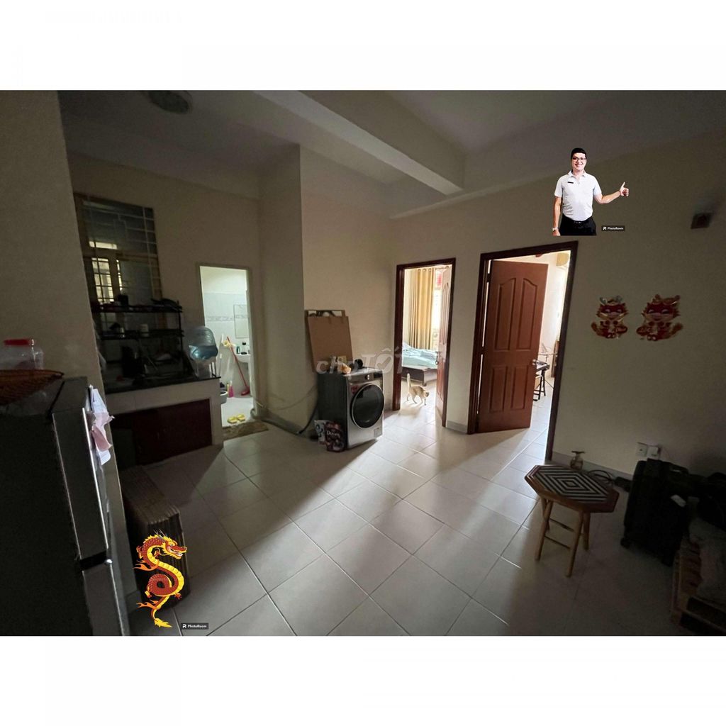 Cho thuê chung cư B1, Trường Sa, P.17, 60m2, 2pn, 2wc, 12tr