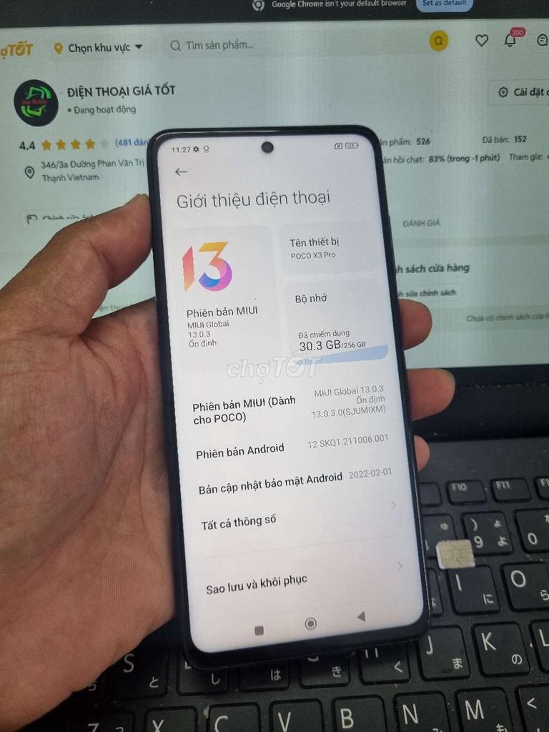 XIAOMI POCO X3 PRO 8GB.256GB SNAP 860 MÀN 120HZ. Mua bán Điện thoại tại Quận Bình Thạnh Tp Hồ Chí Minh được đăng bởi Dân Mobile hình 1