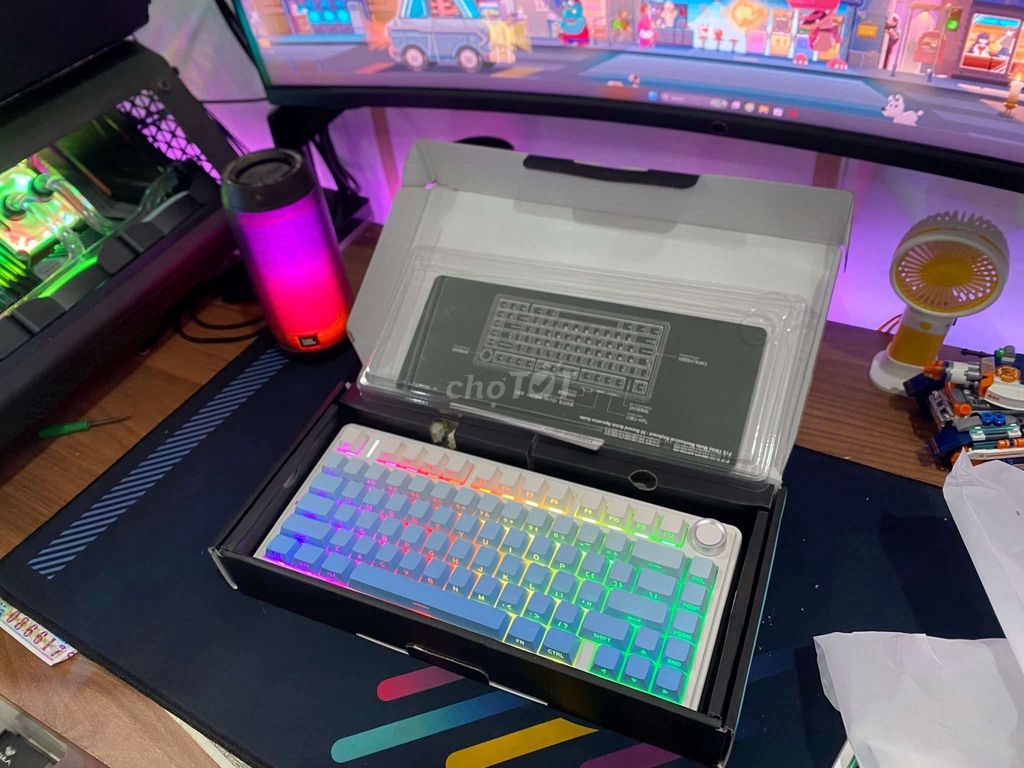 Bàn phím cơ Aula F75 Xanh băng. Mua bán Phụ kiện (Màn hình, Chuột...) tại Quận Cẩm Lệ Đà Nẵng được đăng bởi Vozer Pham hình 1