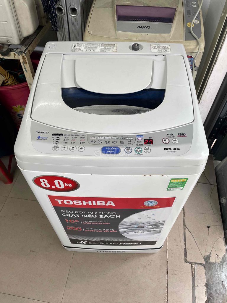 Máy giặt Toshiba 8kg Trắng. Mua bán Máy giặt tại Quận Bình Thạnh Tp Hồ Chí Minh được đăng bởi Khoa hình 1