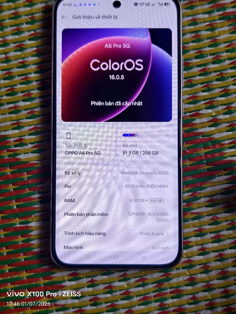 OPPO A6 Pro 5G 256GB Hồng. Mua bán Điện thoại tại Huyện Đình Lập Lạng Sơn được đăng bởi Con Của Rừng hình 1