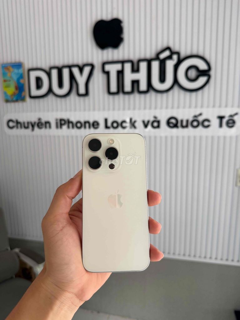 Apple iPhone 15 Pro 128GB Trắng Mỹ 99% nguyên zin. Mua bán Điện thoại tại Quận Ninh Kiều Cần Thơ được đăng bởi Duy Thức chuyên iphone Lock Cần Thơ hình 1