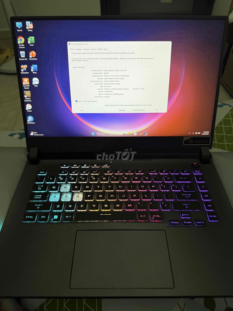 Laptop Gaming ASUS Rog Strix G513QC. Mua bán Laptop tại Quận Hải Châu Đà Nẵng được đăng bởi Nguyễn Hiến hình 1