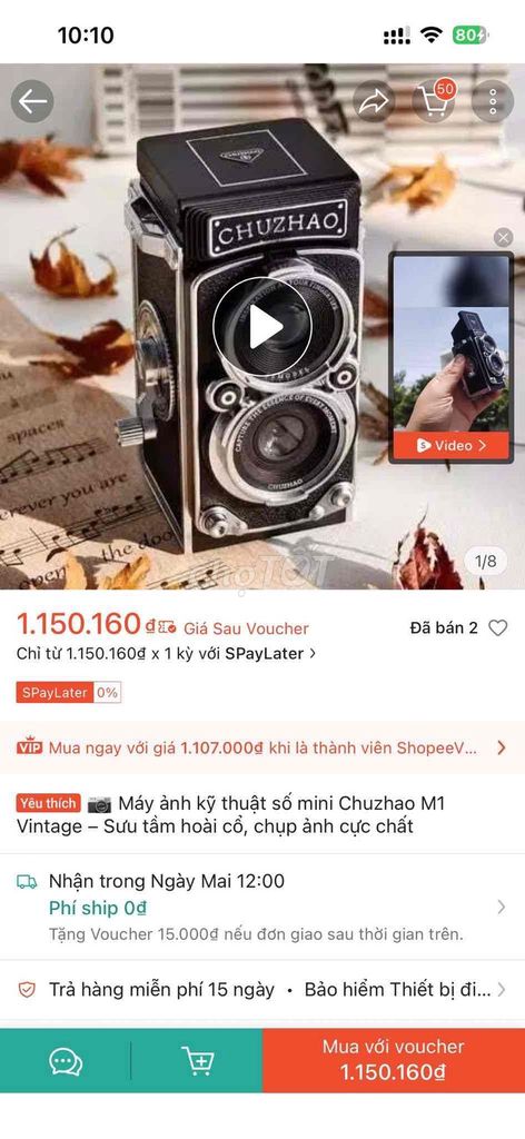 Máy ảnh Chuzhao M1 Đen. Mua bán Máy ảnh, Máy quay tại Quận Tân Phú Tp Hồ Chí Minh được đăng bởi Thái bình  hình 1