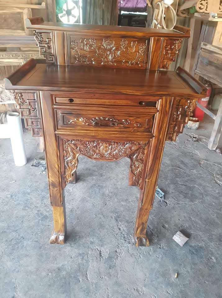 Bàn thờ gia tiên gỗ chạm khắc tinh xảo . Mua bán Nội thất, đồ gia dụng khác tại Quận Gò Vấp Tp Hồ Chí Minh được đăng bởi trung hình 1