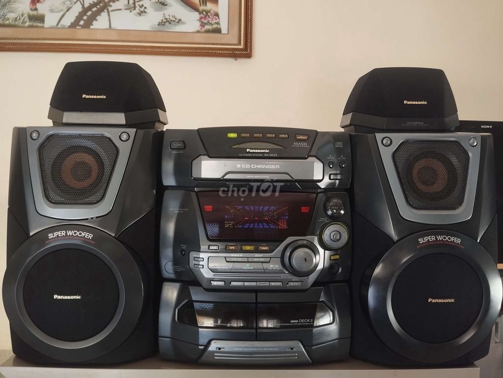 Panasonic AK25 đẹp nghe CD Aux Radio, âm thanh hay