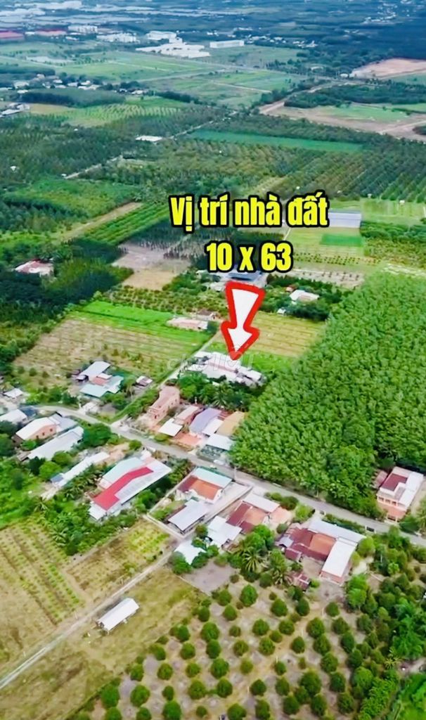 10x63.❌❌ 630M2 NHÀ &ĐẤT TẶNG KÈM NỘI THẤT. SÁT VÁCH KCN. 1,1 TỶ.