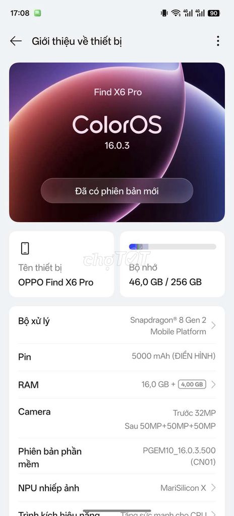 Oppo Find X6 Pro 16GB/256GB Cam bán hoặc gl. Mua bán Điện thoại tại Quận 10 Tp Hồ Chí Minh được đăng bởi Ngọc Huy hình 1