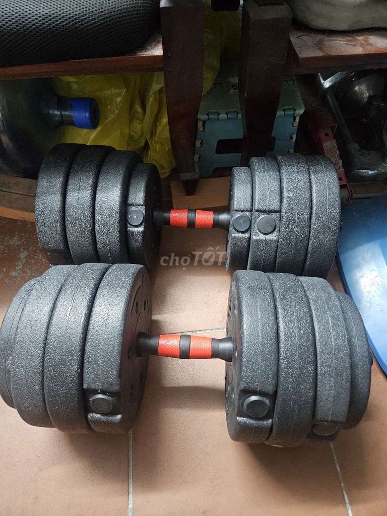 Tạ tay lắp ráp 40kg Nhựa . Mua bán Đồ thể thao, Dã ngoại tại Quận Bình Thạnh Tp Hồ Chí Minh được đăng bởi Đức hình 1