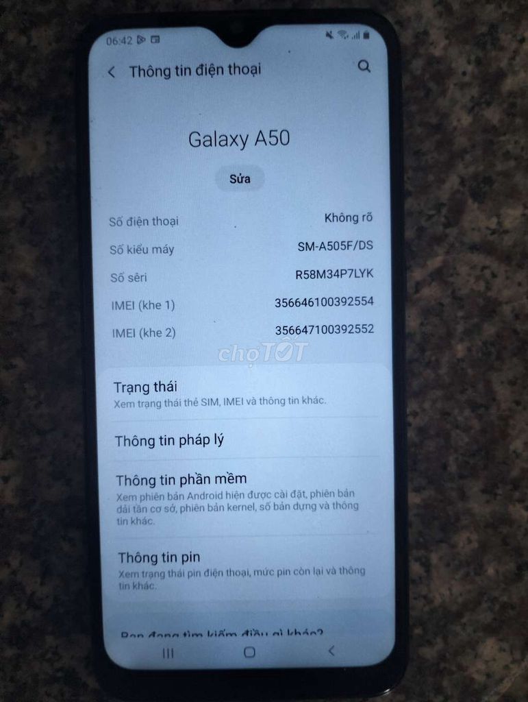 Samsung Galaxy A50 64GB Đen. Mua bán Điện thoại tại Quận 7 Tp Hồ Chí Minh được đăng bởi Hảo hình 1
