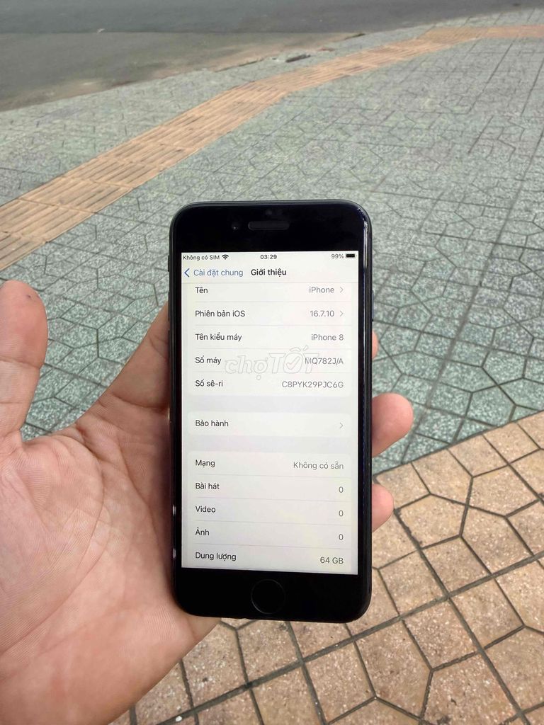 Apple iPhone 8G 64GB Đen. Mua bán Điện thoại tại Thành phố Bến Tre Bến Tre được đăng bởi Thiện HD SAISON hình 1