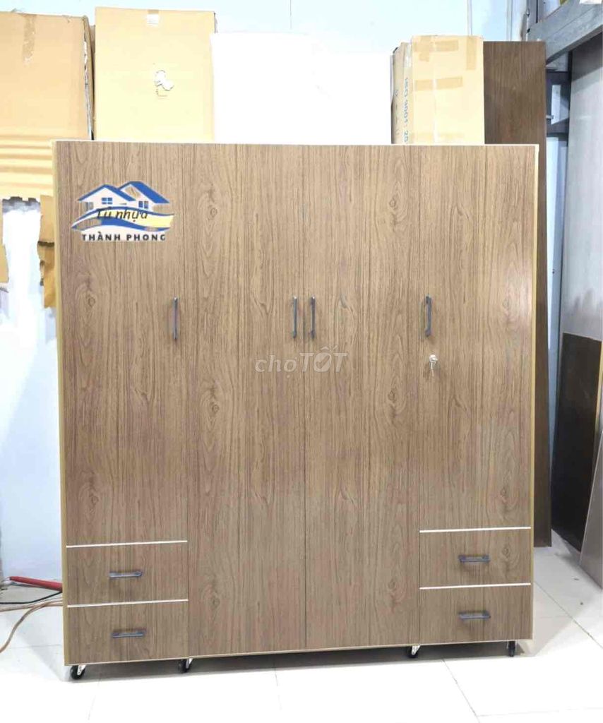 Tủ quần áo nhựa 4 cánh vân gỗ. Mua bán Tủ, kệ gia đình tại Thành phố Thủ Đức Tp Hồ Chí Minh được đăng bởi Ngọc Lan hình 1