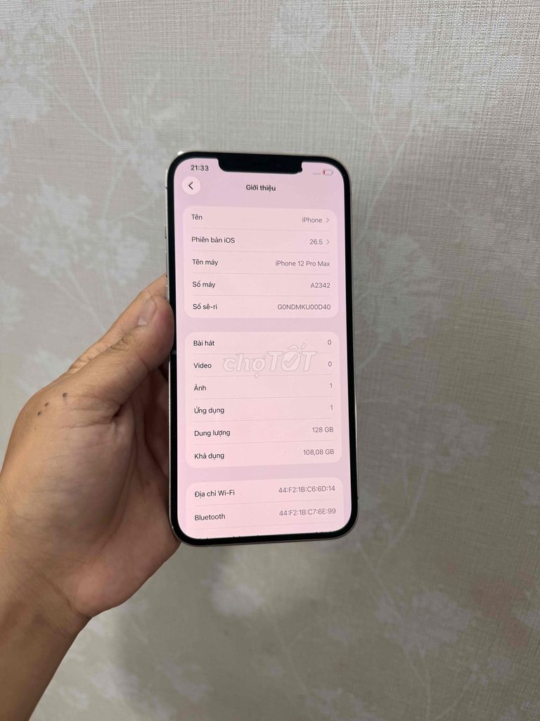 iPhone 12 Pro Max 128GB Trắng. Mua bán Điện thoại tại Quận 11 Tp Hồ Chí Minh được đăng bởi Chuyên Táo Sỉ  hình 1
