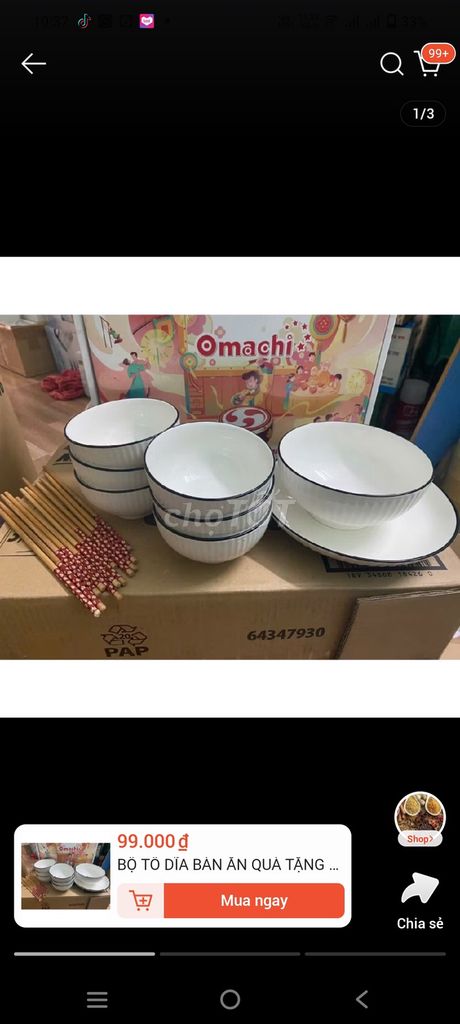 Bộ tô đĩa Omachi Gốm sứ. Mua bán Dụng cụ nhà bếp tại Quận Gò Vấp Tp Hồ Chí Minh được đăng bởi Như Quỳnh hình 1