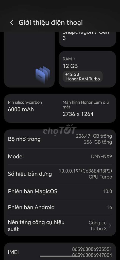 Honor 400 Chính Hãng , còn bảo hành 12GB/256GB. Mua bán Điện thoại tại Huyện Yên Mô Ninh Bình được đăng bởi Tuấn Khanh hình 1