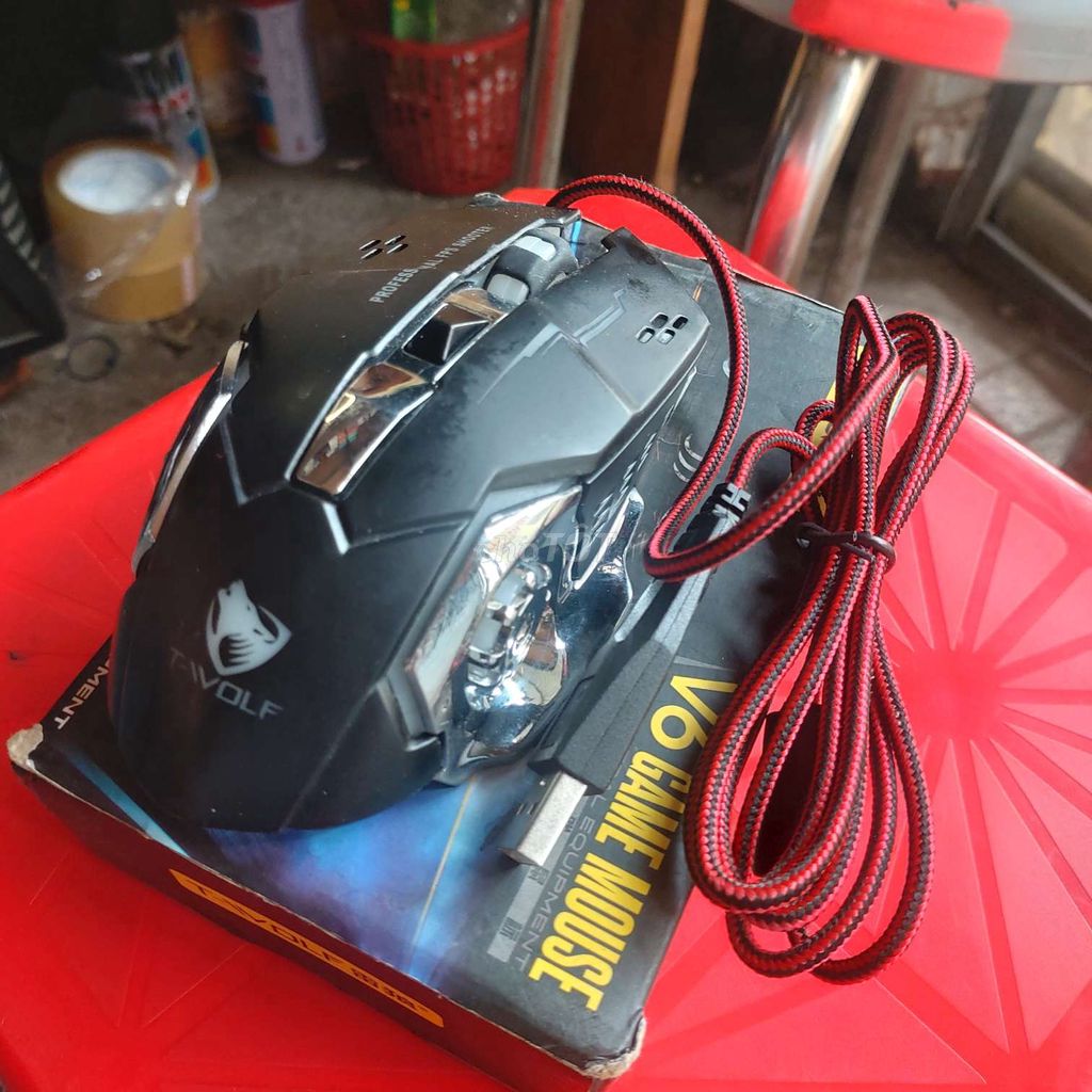 Chuột game cao cấp dây dù có phím đa năng mới V6. Mua bán Phụ kiện (Màn hình, Chuột...) tại Thành phố Thủ Đức Tp Hồ Chí Minh được đăng bởi Cũ Giá Rẻ hình 1