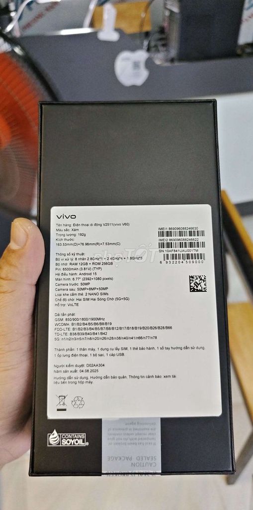 Vivo V60 5G 12GB/256GB Đen. Mua bán Điện thoại tại Huyện Diễn Châu Nghệ An được đăng bởi Nguyễn Nga hình 1