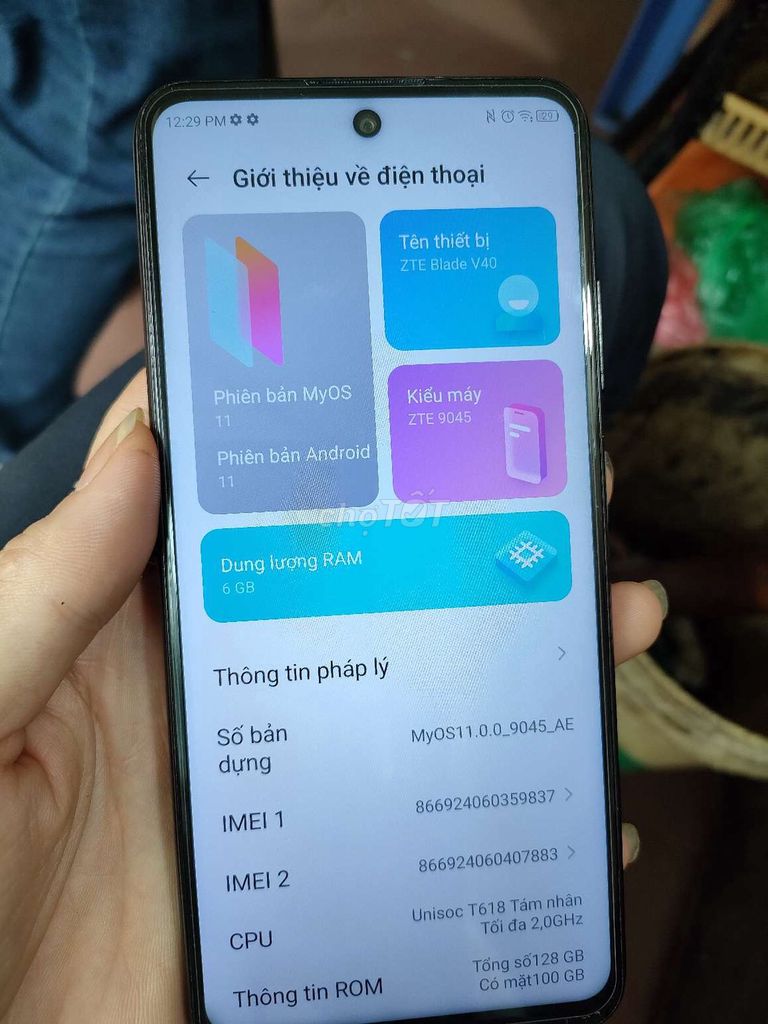 ZTE Blade V40 128GB Đen giá xác. Mua bán Điện thoại tại Quận Nam Từ Liêm Hà Nội được đăng bởi Mr Shin hình 1