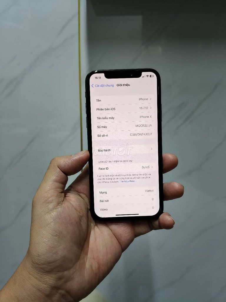 Apple iPhone X 64GB Đen Đã sử dụng. Mua bán Điện thoại tại Quận 6 Tp Hồ Chí Minh được đăng bởi Trần thanh tiền hình 1