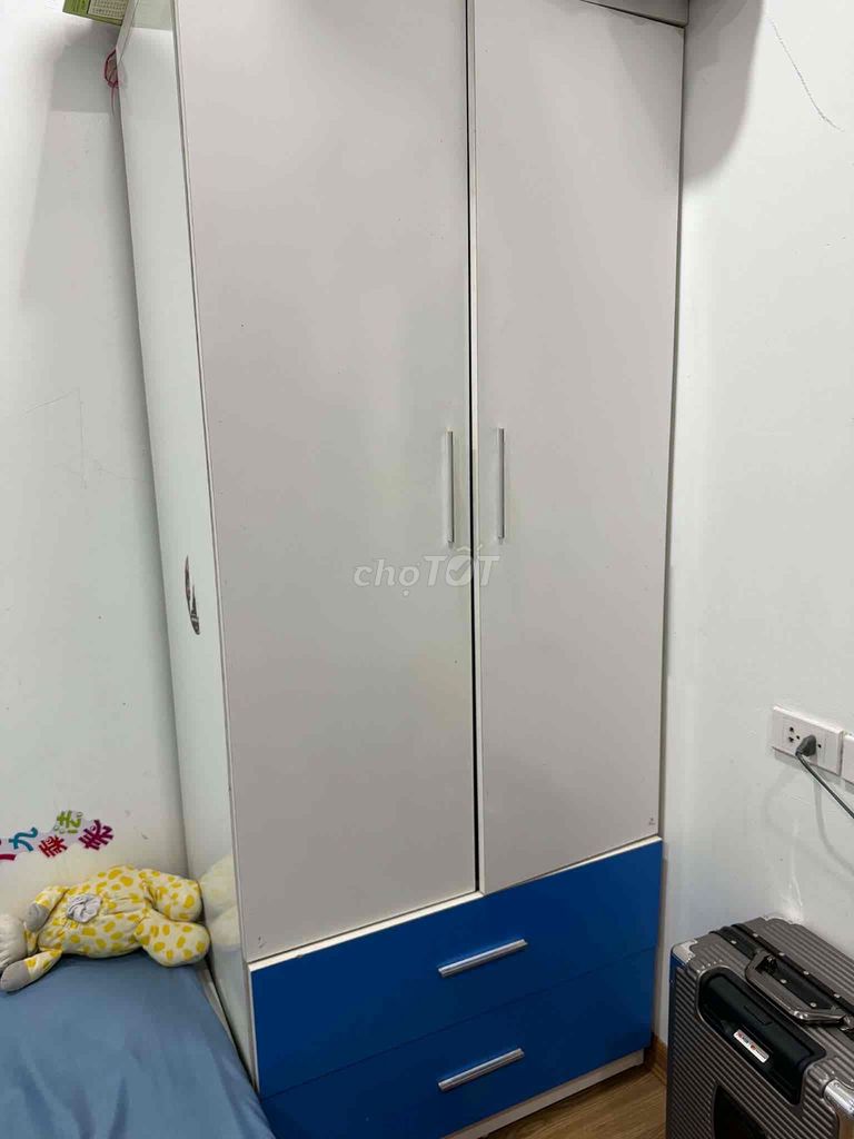 Tủ quần áo Gỗ 1m x 2m Trắng Xanh. Mua bán Tủ, kệ gia đình tại Quận Hà Đông Hà Nội được đăng bởi lê thị hồng nhung hình 1